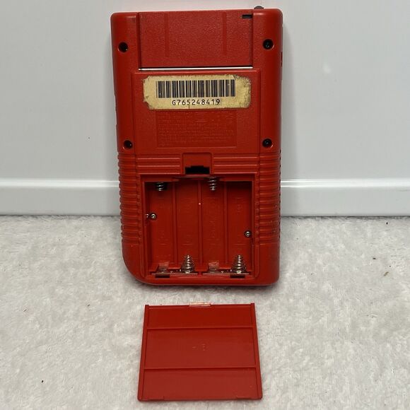 Nintendo Game Boy RED Play it Loud Original Case Matching Serial Number Tested - Picture 8 of 12